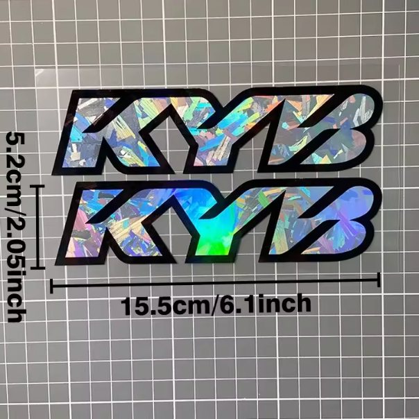 KYB Stickers Holographic and Chrome