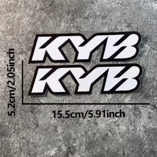 KYB Solid Color Fork Stickers